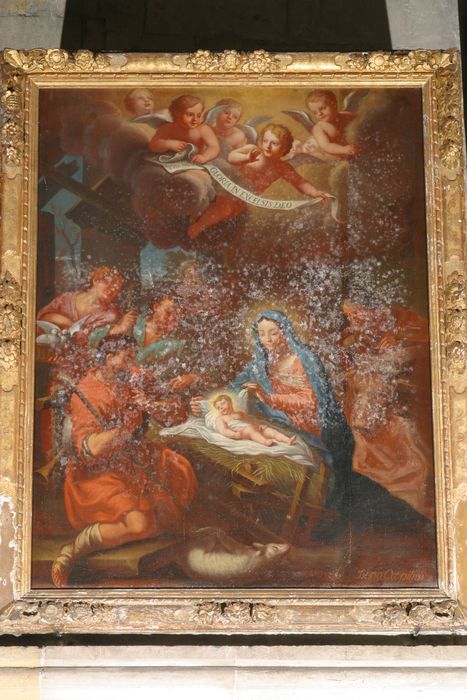 tableau, cadre : Adoration des bergers (l') - © Ministère de la Culture (France), Conservation des antiquités et des objets d’art de la Meuse – Tous droits réservés