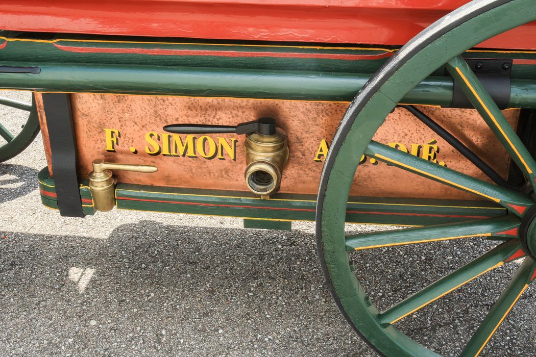 pompe à incendie à traction hippomobile, détail