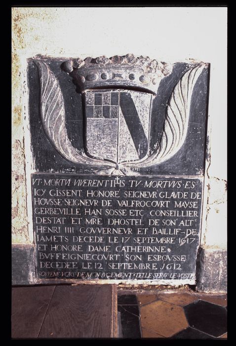 monument funéraire de Claude de Housse, seigneur de Valfrocourt