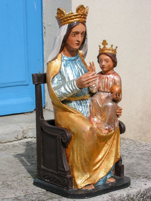 statue : Vierge à l'Enfant assise, dite Notre-Dame de l'Epine