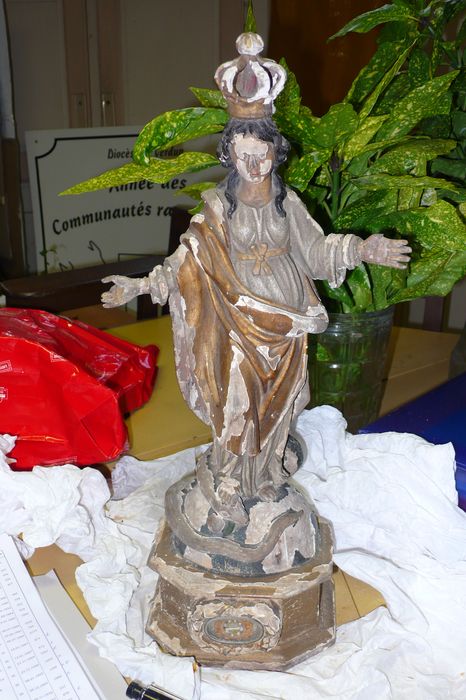 Statue-reliquaire de la Vierge immaculée