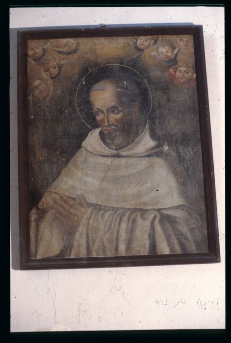 tableau, cadre : Saint Bernard en prière