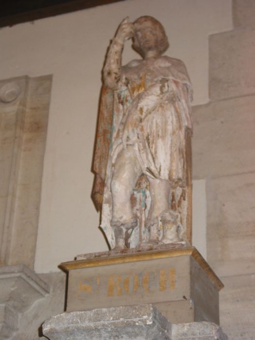 statue : Saint Roch - © Ministère de la Culture (France), Conservation des antiquités et des objets d’art de la Meuse – Tous droits réservés