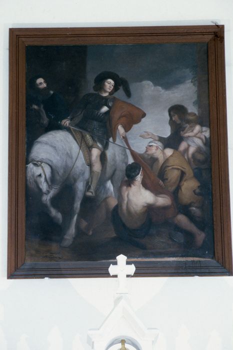 tableau, cadre : Charité de saint Martin