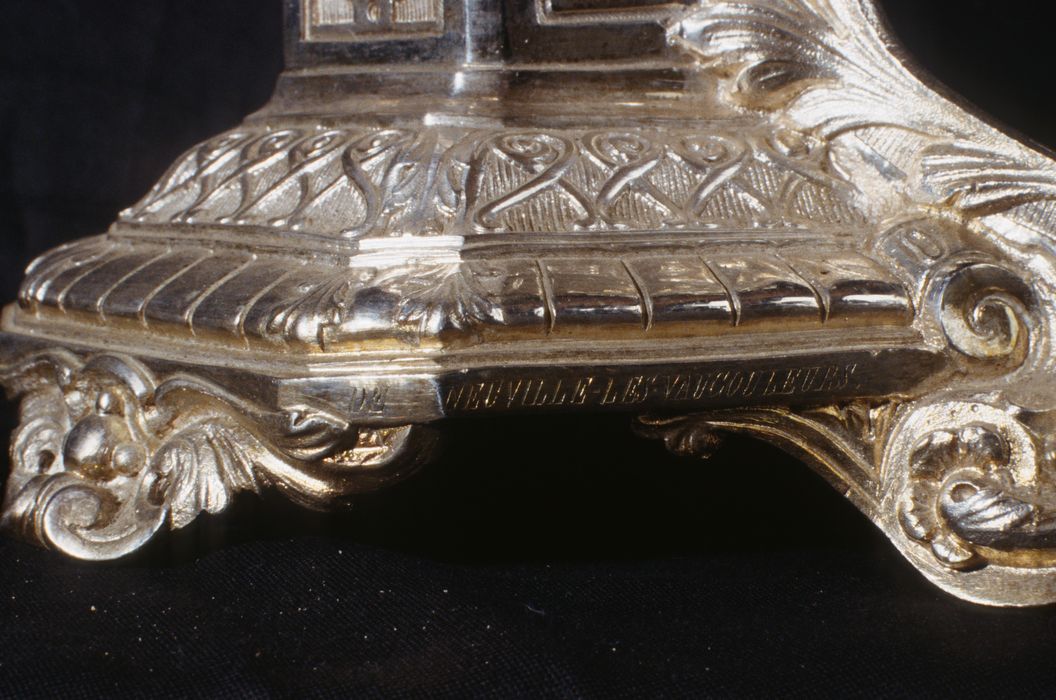 ostensoir, détail de l'inscription