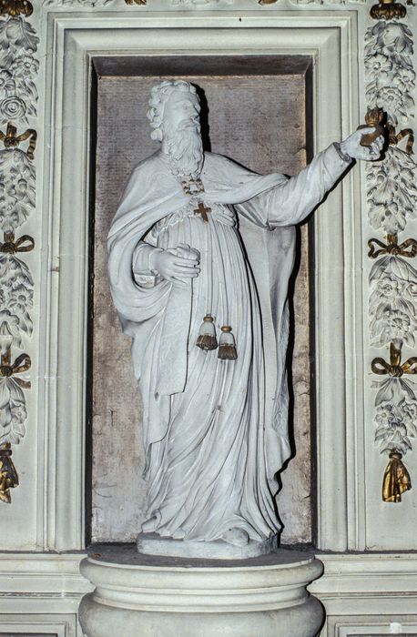 statue : saint Augustin - © Ministère de la Culture (France), Conservation des antiquités et des objets d’art de la Meuse – Tous droits réservés