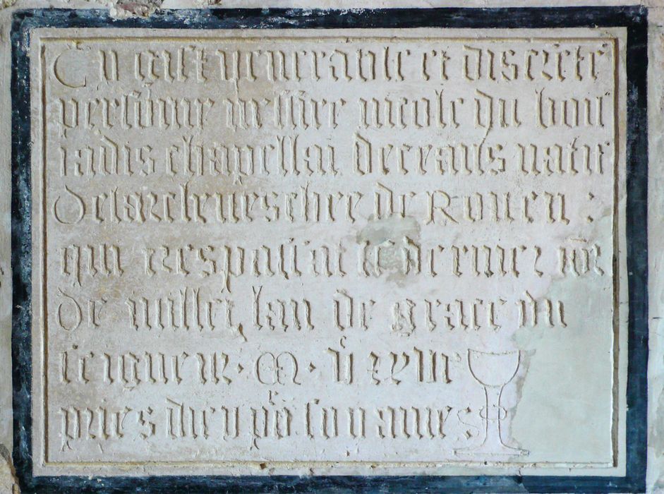 plaque funéraire de Messire Nicole Dubois