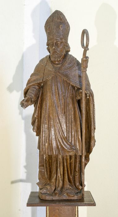 statue : Saint évêque - © Ministère de la Culture (France), Conservation des antiquités et des objets d’art de la Meuse - Tous droits réservés