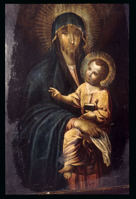 tableau : Vierge à l'Enfant dite de Saint Luc - © Ministère de la Culture (France), Conservation des antiquités et des objets d’art de la Meuse – Tous droits réservés