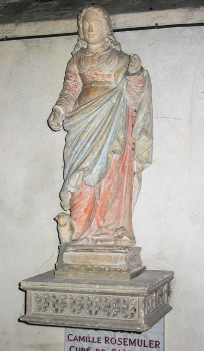 statue : Sainte Agnès - © Ministère de la Culture (France), Conservation des antiquités et des objets d’art de la Meuse - Tous droits réservés