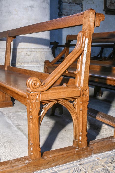 banc d'église, détail