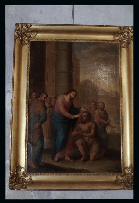 tableau, cadre : Guérison de l'aveugle né - © Ministère de la Culture (France), Conservation des antiquités et des objets d’art de la Meuse - Tous droits réservés