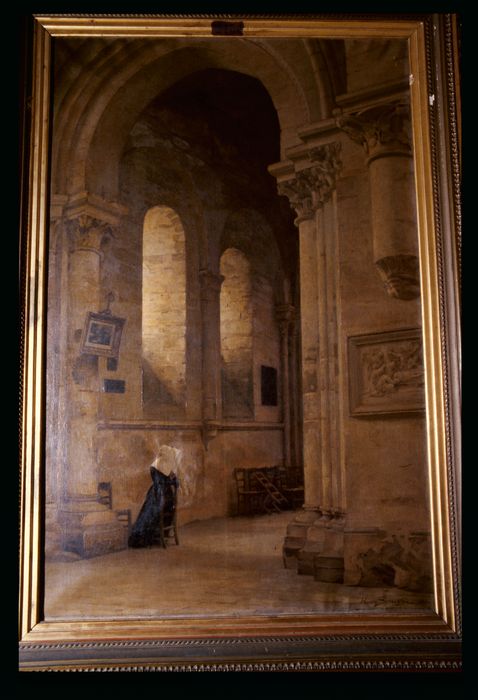 tableau, cadre : Un coin d'église Saint-Nicolas à Blois - © Ministère de la Culture (France), Conservation des antiquités et des objets d’art de la Meuse - Tous droits réservés