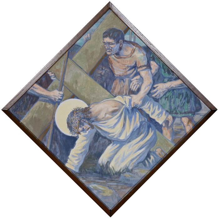 chemin de croix, étape n°3 : Jésus tombe pour la première fois