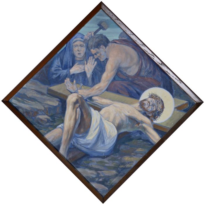 chemin de croix, étape n°11 : Jésus est attaché à la croix