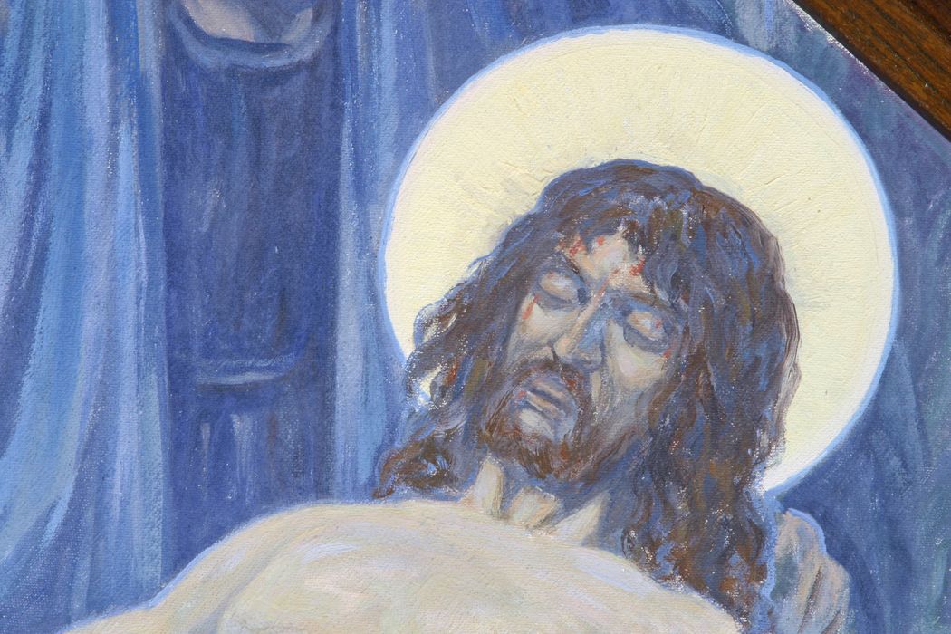 chemin de croix, étape n°14 : Jésus est mis au Sépulcre, détail