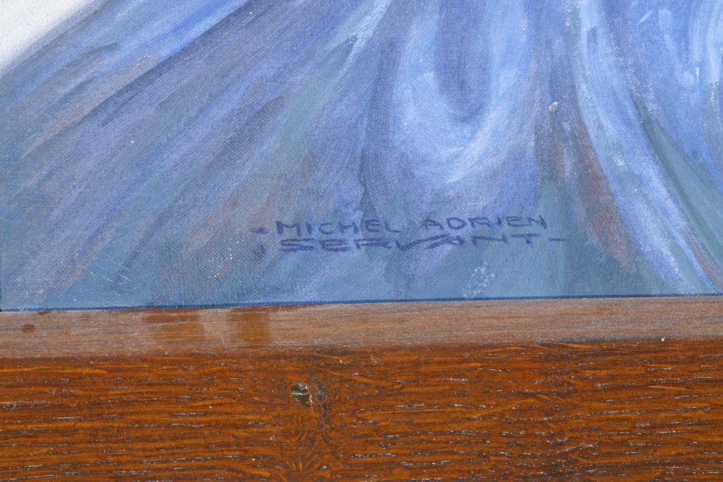 chemin de croix, étape n°14 : Jésus est mis au Sépulcre, détail de la signature
