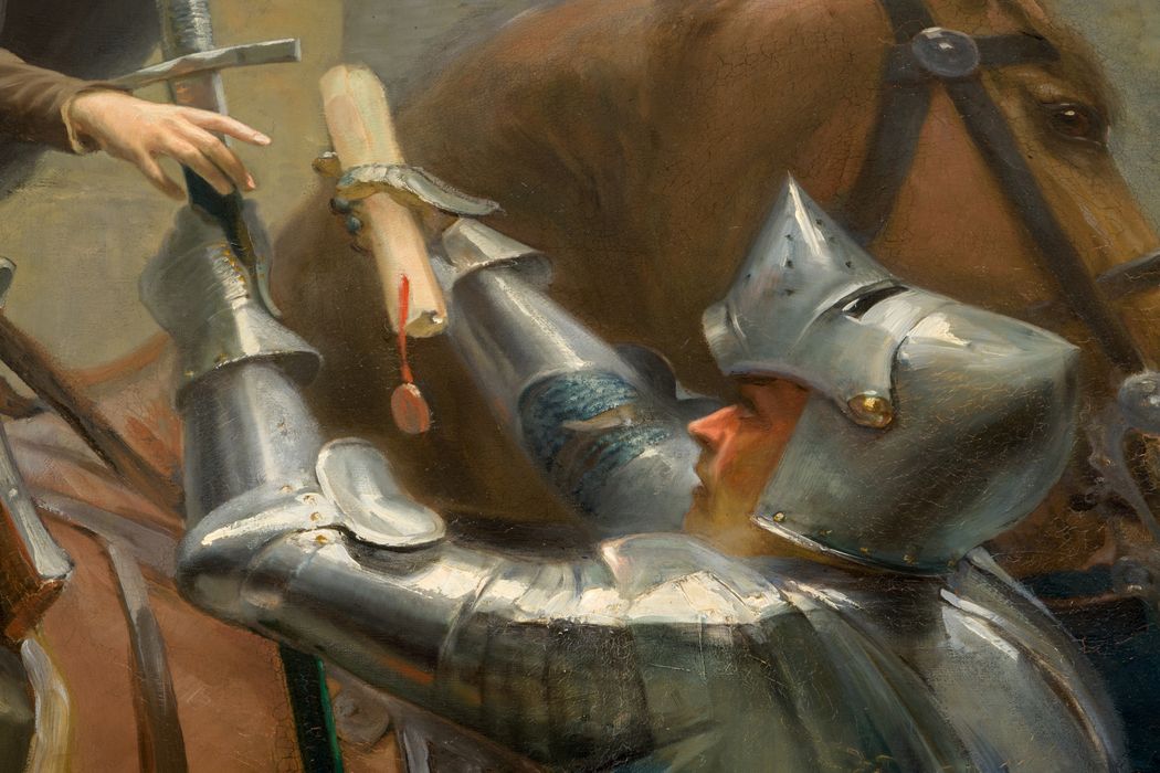 tableau : Départ de Jeanne d'Arc, détail