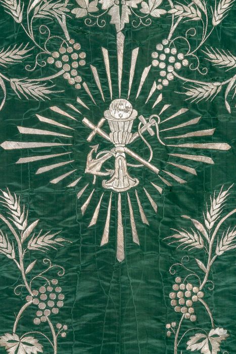 chasuble réversible, détail