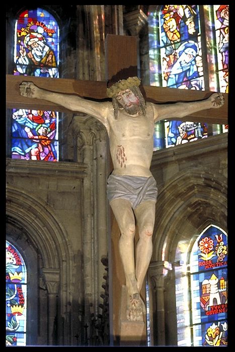 statue : Christ en croix - © Ministère de la Culture (France), Conservation des antiquités et des objets d’art de la Meuse - Tous droits réservés