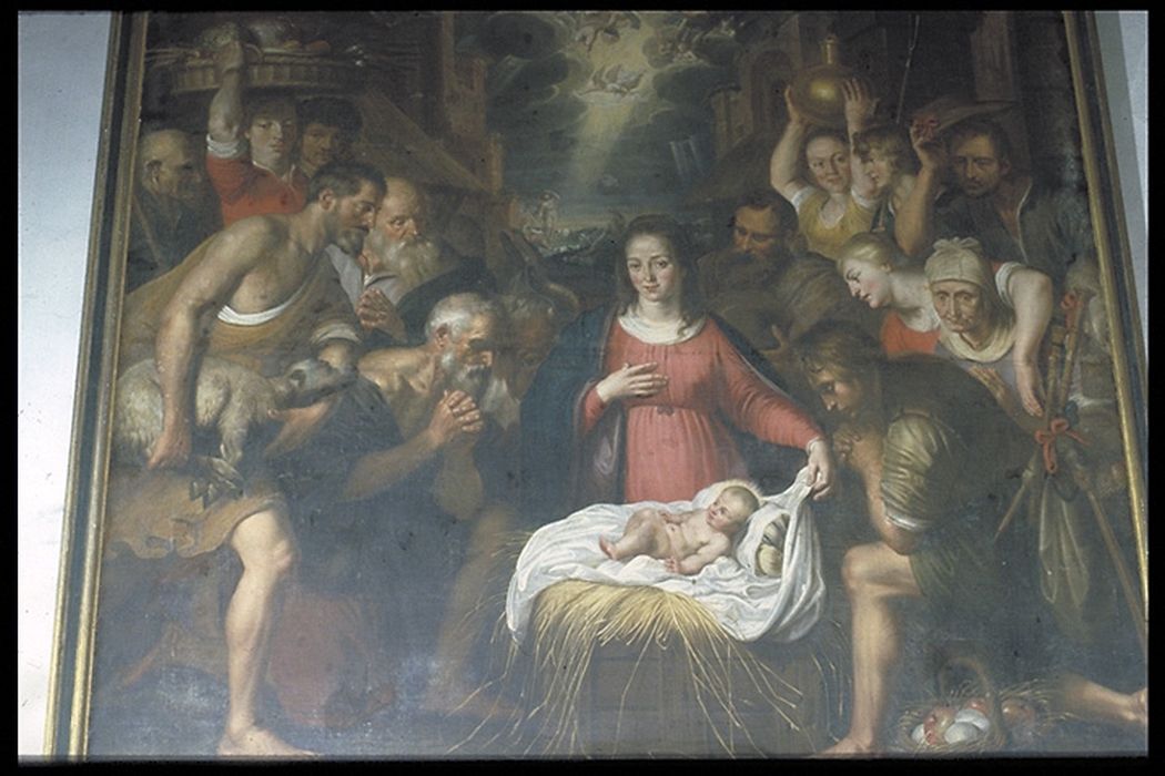 tableau : Adoration des bergers, vue partielle