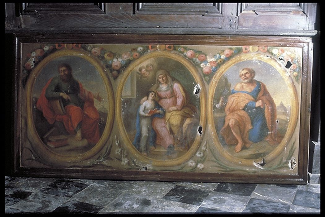 triptyque : Saint Paul, Sainte Anne, la Vierge et saint Pierre, cadre