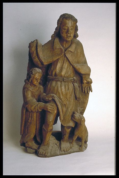 groupe sculpté : Saint Roch - © Ministère de la Culture (France), Conservation des antiquités et des objets d’art de la Meuse – Tous droits réservés