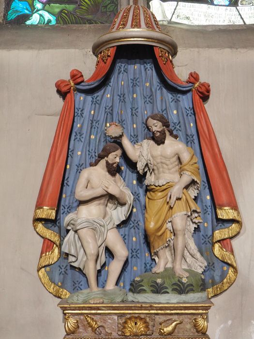 Groupe sculpté : le Baptême du Christ