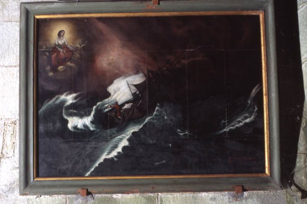 tableau ex-voto dédié à sainte Barbe