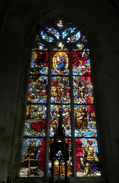 verrière : l'Arbre de Jessé - © Ministère de la Culture (France), Conservation des antiquités et des objets d’art du Morbihan, tous droits réservés