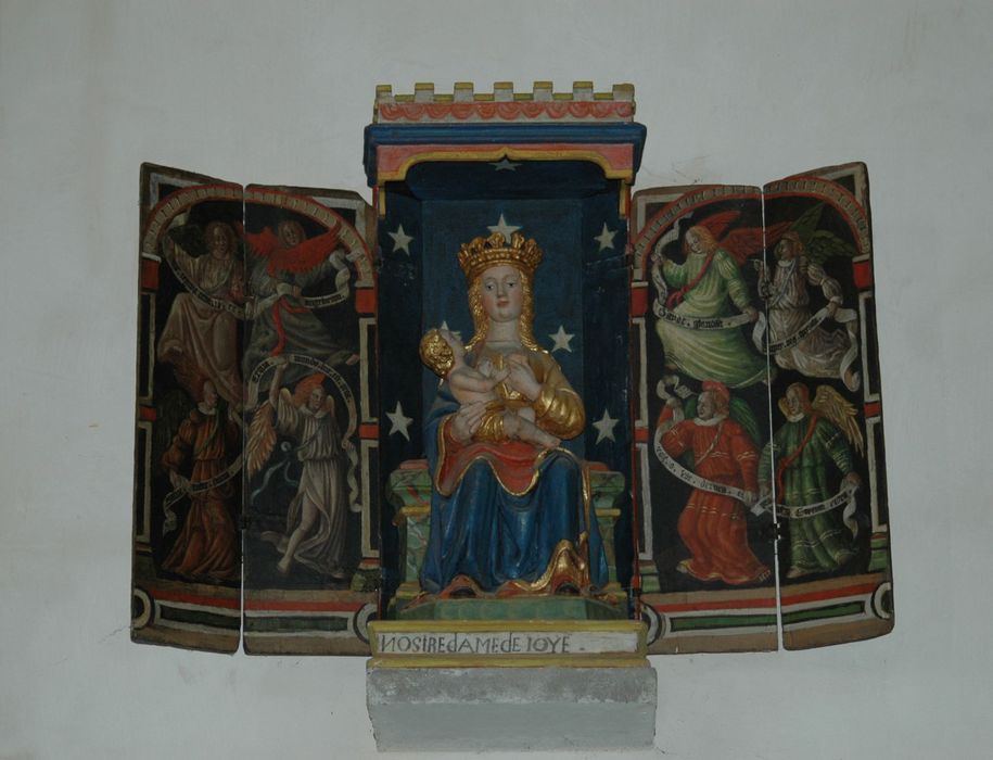 statue, niche dite Notre-Dame-de-Joie : Vierge à l'Enfant allaitant - © Ministère de la Culture (France), Conservation des antiquités et des objets d’art du Morbihan, tous droits réservés