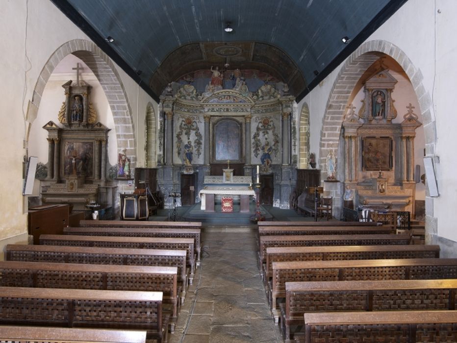 autel, retable, tabernacle, gradins d'autel, tableau : le Christ et saint Pierre marchant sur les eaux (maître-autel) - © Ministère de la Culture (France), Conservation des antiquités et des objets d’art du Morbihan, tous droits réservés