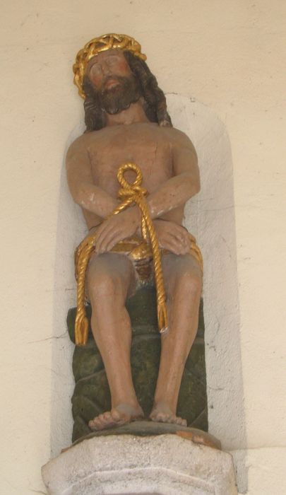 statue : Christ de Pitié - © Ministère de la Culture (France), Conservation des antiquités et des objets d’art du Morbihan, tous droits réservés