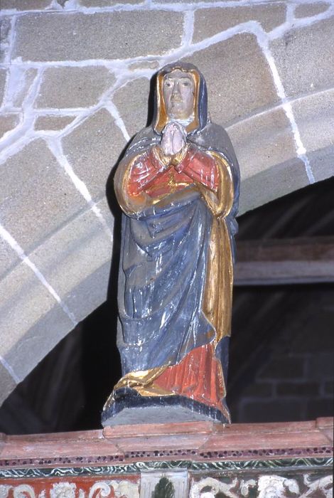 jubé, détail de la statue de la Vierge