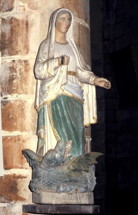 statue : Sainte Marguerite - © Ministère de la Culture (France), Conservation des antiquités et des objets d’art du Morbihan, tous droits réservés