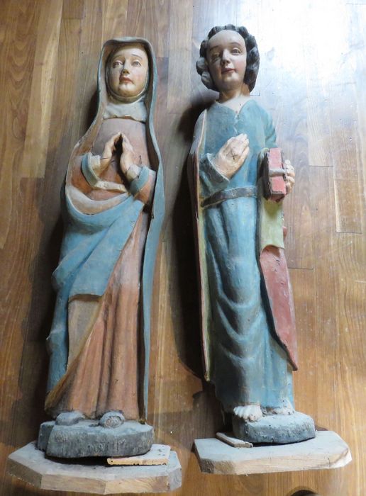 statues : Saint Jean et Vierge de calvaire