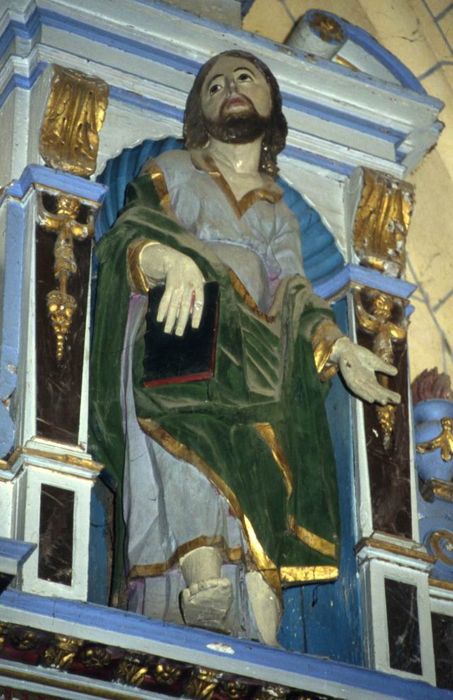retable, détail d'une statue