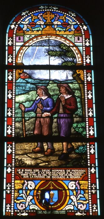 verrière du choeur - © Ministère de la Culture (France), Conservation des antiquités et des objets d’art du Morbihan, tous droits réservés