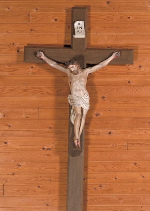 statue : Christ en croix - © Ministère de la Culture (France), Conservation des antiquités et des objets d’art du Morbihan, tous droits réservés