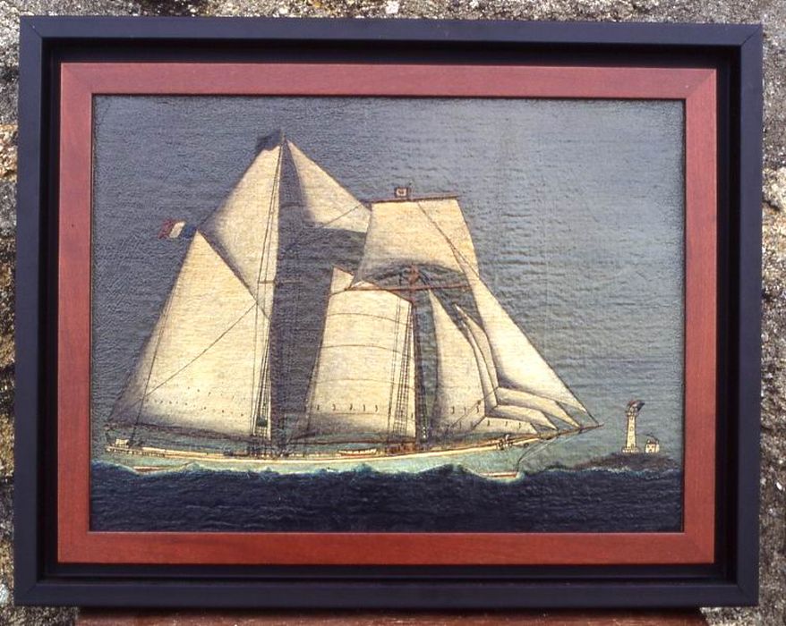 tableau : Goëlette à hunier nommée Nénette et Rintintin - © Ministère de la Culture (France), Conservation des antiquités et des objets d’art du Morbihan, tous droits réservés