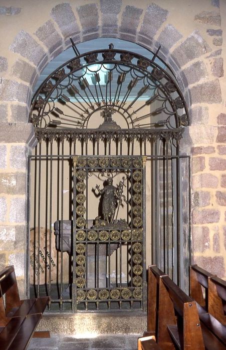 clôture des fonts baptismaux - © Ministère de la Culture (France), Conservation des antiquités et des objets d’art du Morbihan, tous droits réservés
