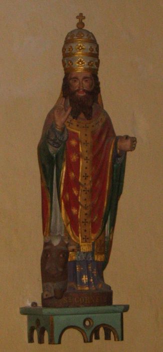 statue : Saint Cornély - © Ministère de la Culture (France), Conservation des antiquités et des objets d’art du Morbihan, tous droits réservés