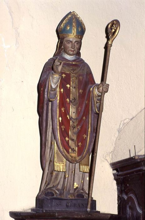 statue : Saint Gérand n°1 - © Ministère de la Culture (France), Conservation des antiquités et des objets d’art du Morbihan, tous droits réservés