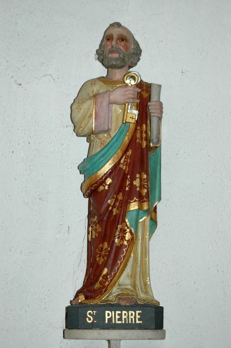 statue : Saint Pierre - © Ministère de la Culture (France), Conservation des antiquités et des objets d’art du Morbihan, tous droits réservés