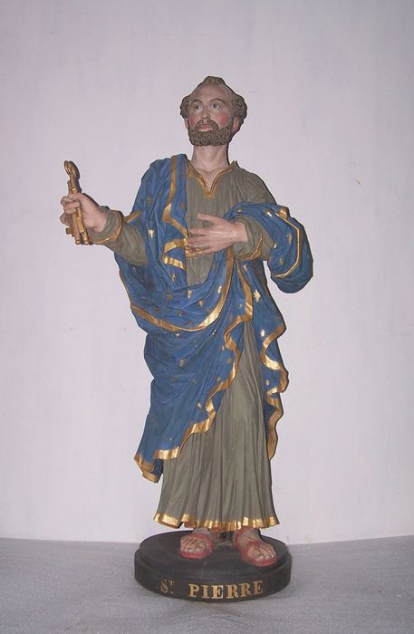 statue : Saint Pierre - © Ministère de la Culture (France), Conservation des antiquités et des objets d’art du Morbihan, tous droits réservés