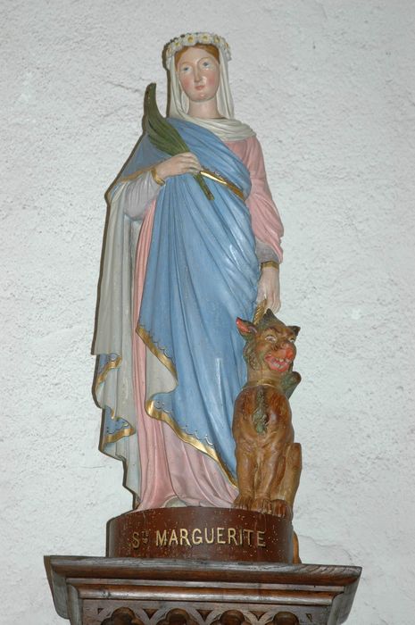 statue : Sainte Marguerite - © Ministère de la Culture (France), Conservation des antiquités et des objets d’art du Morbihan, tous droits réservés