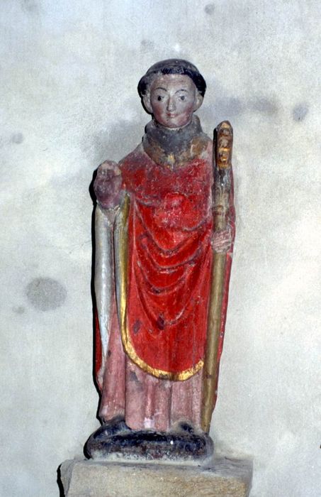 statue : Saint Guénolé - © Ministère de la Culture (France), Conservation des antiquités et des objets d’art du Morbihan, tous droits réservés