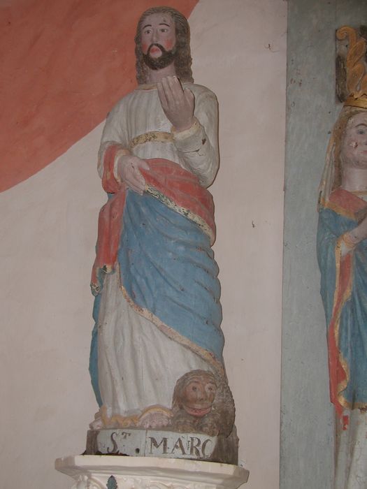 statue : Saint Marc - © Ministère de la Culture (France), Conservation des antiquités et des objets d’art du Morbihan, tous droits réservés