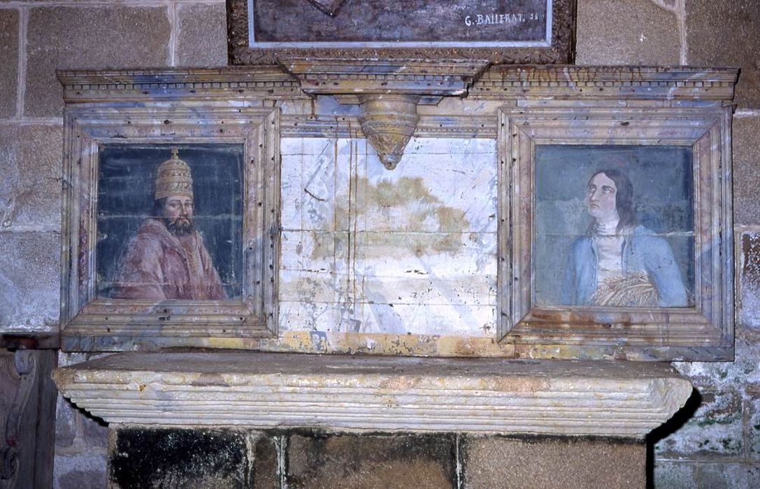 tableau : Saint Cornély et Saint Isidore - © Ministère de la Culture (France), Conservation des antiquités et des objets d’art du Morbihan, tous droits réservés