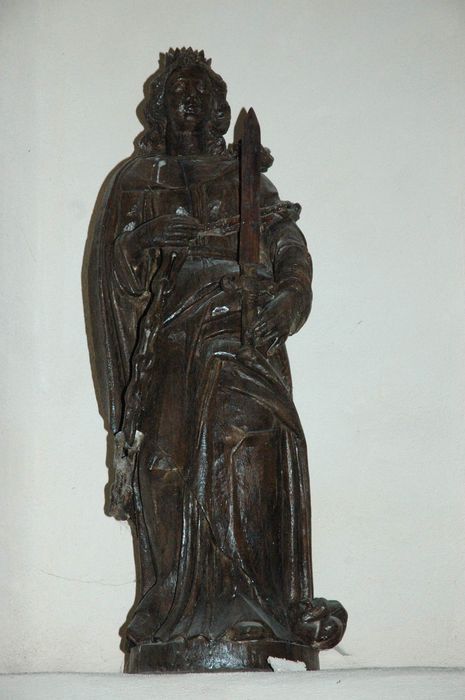 statue : Sainte Reine - © Ministère de la Culture (France), Conservation des antiquités et des objets d’art du Morbihan, tous droits réservés
